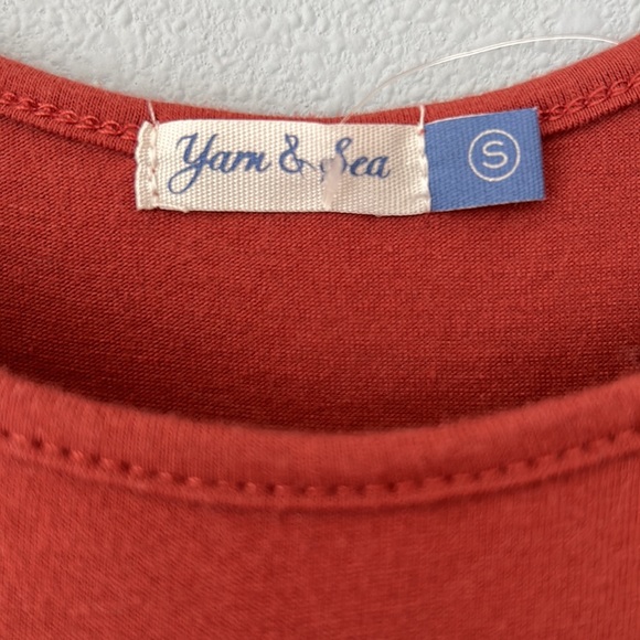 Yarn & Sky • NWOT Rust Colored Fit & Flare Tank Midi Dress Size Small - Picture 4 of 16